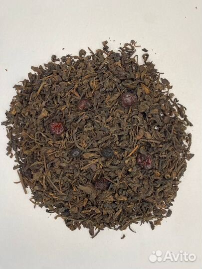 Черный китайский чай Пуэр со вкусом вишни