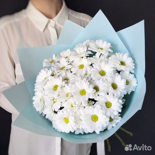 Букет из хризантемы ромашковой. Доставка Цветы