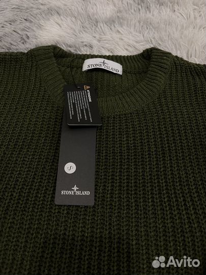 Свитер Stone Island темно-зеленый clg