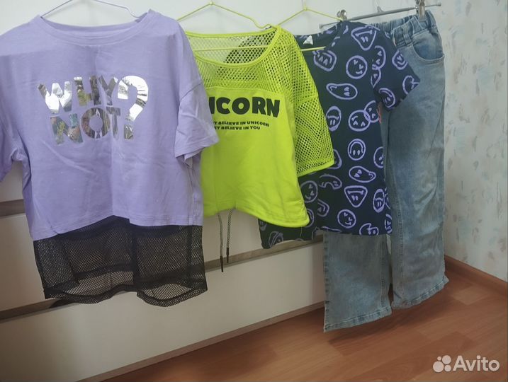 Футболки, джинсы на девочку
