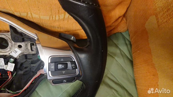 Мультируль vw r-line с подрулевыми лепестками