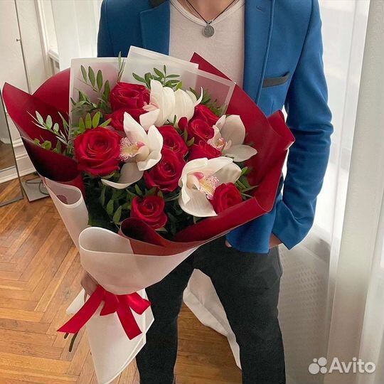 Цветы розы букет