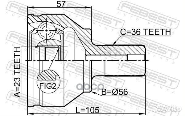 ШРУС наружный к-кт Ford Focus II/C-MAX