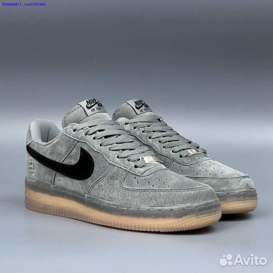 Nike Air Force 1 Grey Замша (Арт.71790)