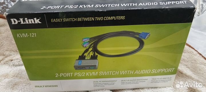 KVM-121 2-port PS/2 switch with audio support