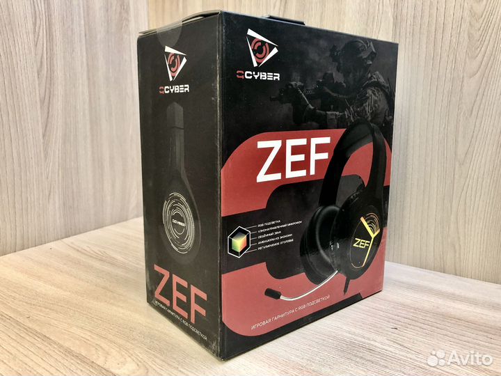 Игровая гарнитура Qcyber ZEF Black - Новая