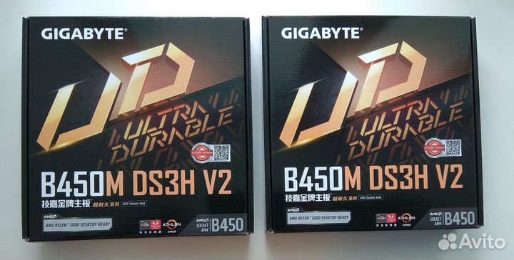 Новая материнская плата Gigabyte B450M ds3hк