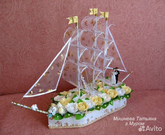 Поделки корабли из конфет