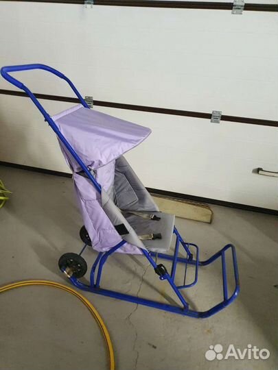 Детские санки коляска с колесами