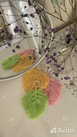 Пано макраме - Листик (Перо)