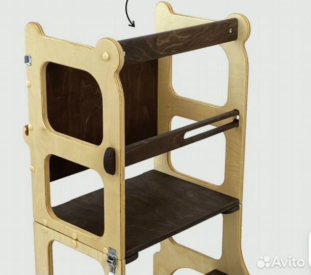 Башня помощника 2в1 Монтессори, столик и стульчик