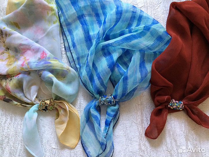 Брошь-зажим для платка, шарфа, бижутерия, украшени