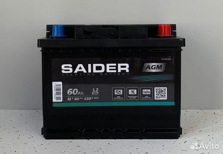 Аккумулятор saider AGM 60.0 630A VRL L2