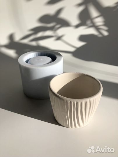 Силиконовая форма для гипса Кашпо Дерево