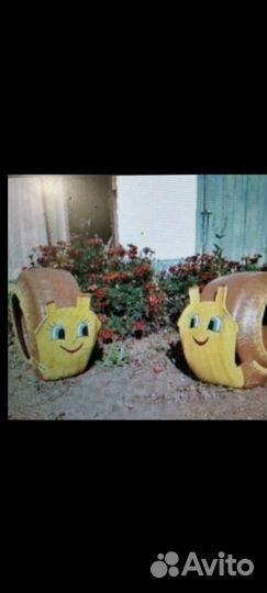 Лебеди из шин