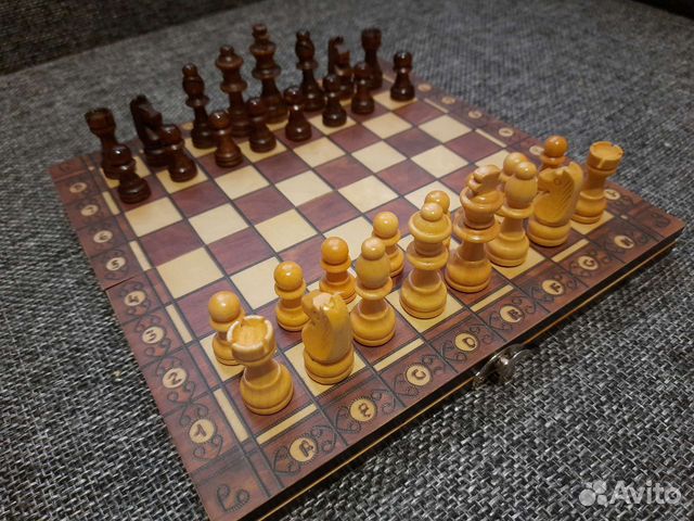 Шахматы Шашки Нарды 3в1, Размер 29х29