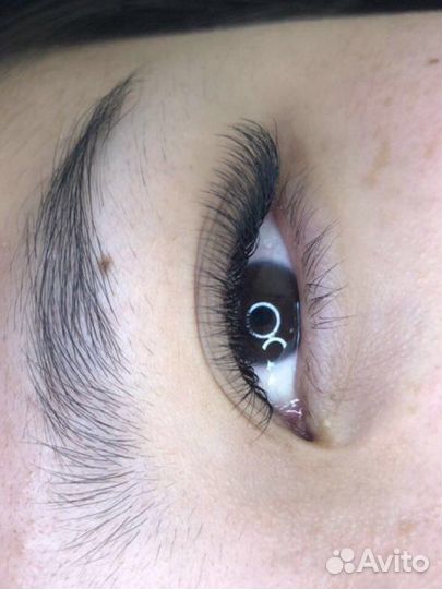 Наращивание,ламинирование ресниц бровей