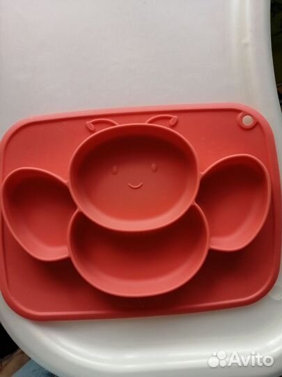 Детская силиконовая тарелка