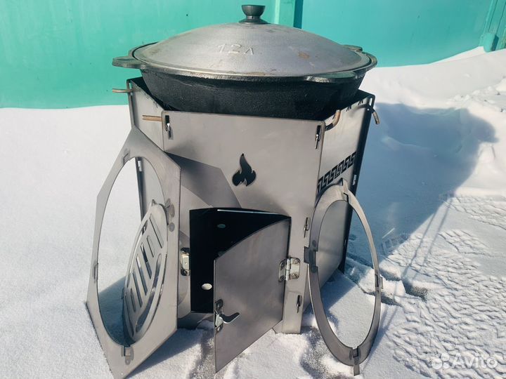 Печь под казан 3 мм с дверцей