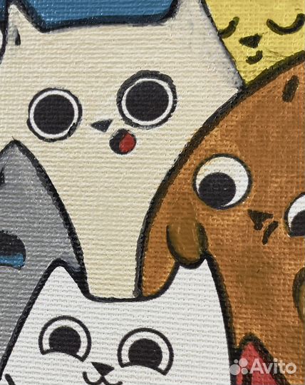 Картина детская на холсте (акрил, 15х15 см)