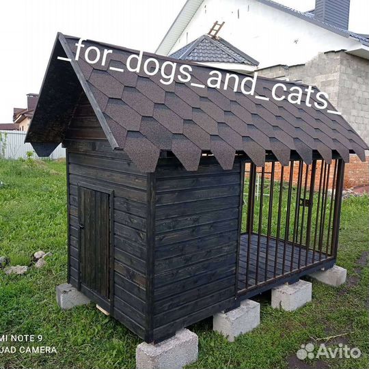 Будка-вольер. Будка для собаки. Вольер