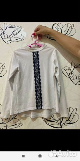 Блузка белая для девочек в школу