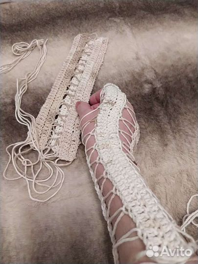 Перчатки, митенки на шнуровке