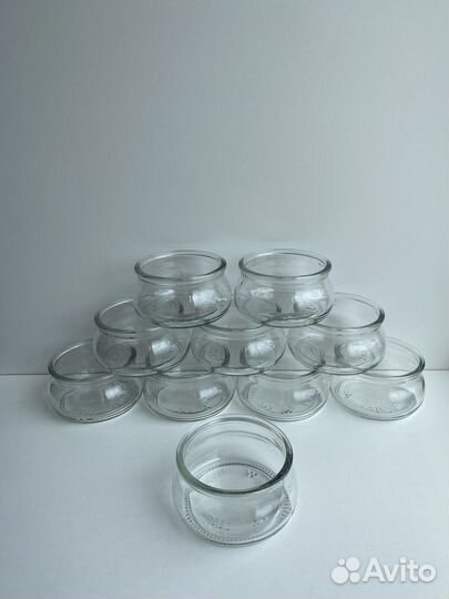 Стеклянные баночки от творога 10 шт. Цена за все