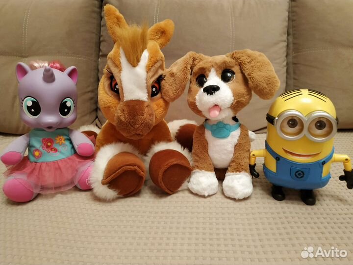 Интерактивные игрушки лошадка, пони, щенок, миньон