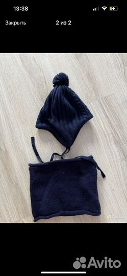 Комплект шапка и снуд