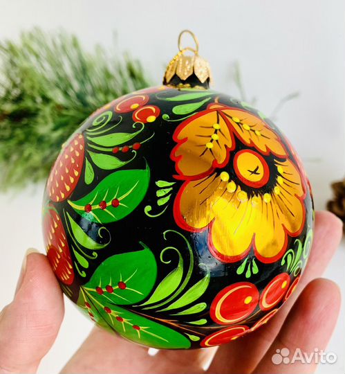 Елочный шар ручная роспись