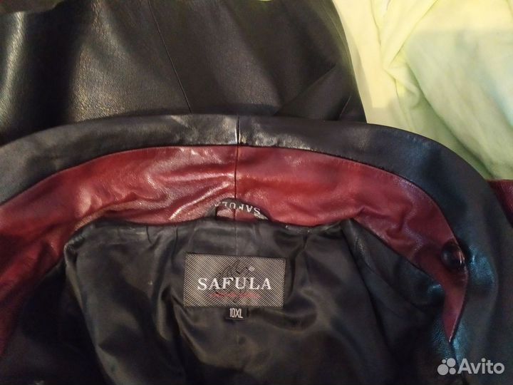 Женский кожаный плащ большого размера