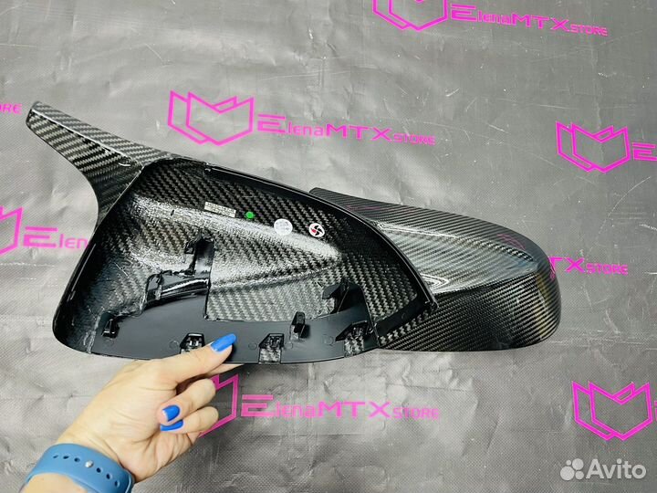 Накладки на зеркала BMW X5 G05 сухой карбон