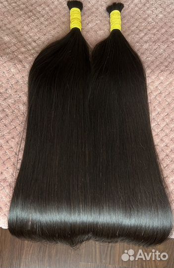 Волосы для наращивания 60 см черные 1В