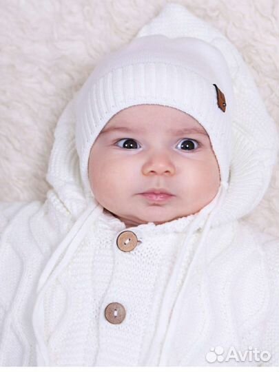 Шапка весенняя для малыша 40-42р