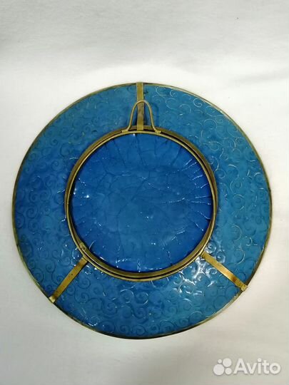 Блюдо настенное сюжетное цветы. Клуазоне