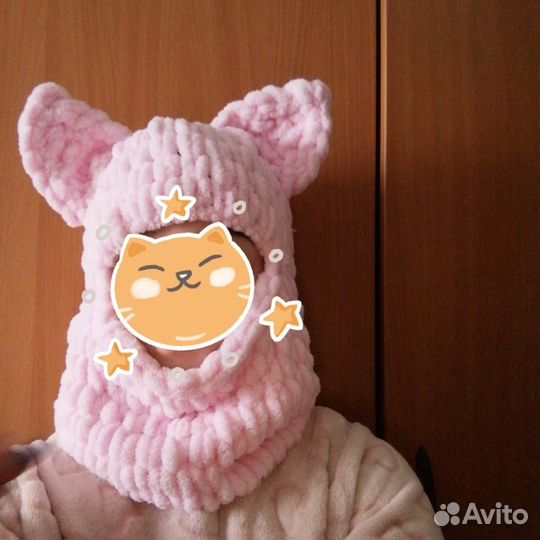 Балаклава шапка с ушками новая мода 2023 тренд