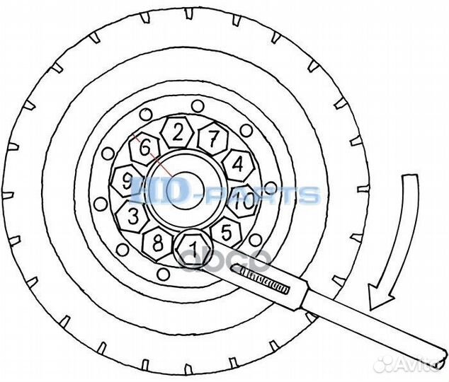 Гайка 22x14G7/16'' H34 SW33 колес. volvo