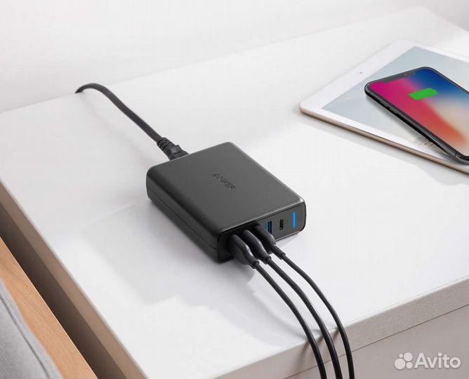Блок питания USB 60W (1 х pd type-c, 4 x PIQ)