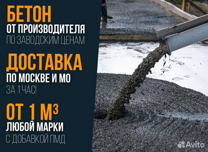 Бетон от производителя, доставка миксером