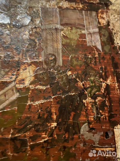 Икона старинная 18 век Праздники