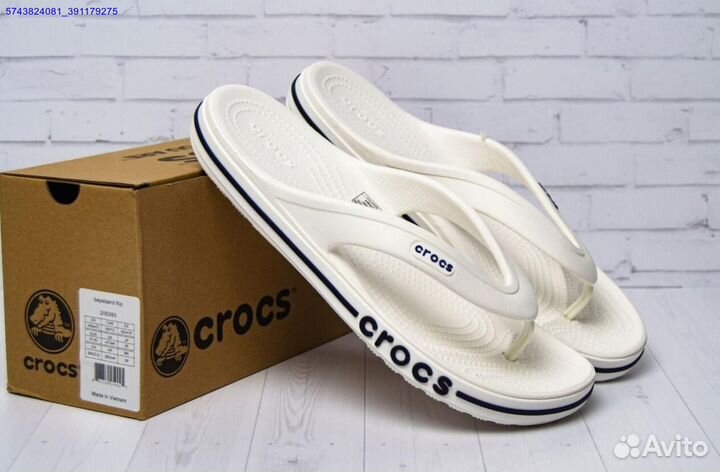 Сланцы crocs белые мужские размер 41-45 (Арт.93717