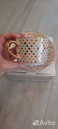 Чашка с блюдцем фарфор
