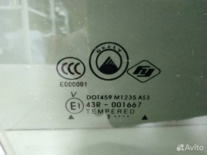 Стекло двери задней правой Geely MK Cross 2011