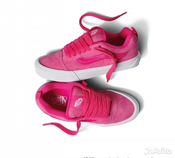 Кеды Vans Knu Skool Nubuck Pink Glo