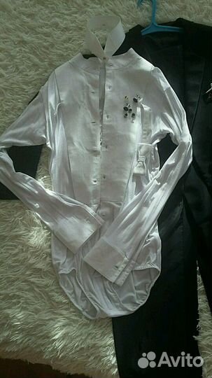 Рубашка,бабочка для бальных танцев,размер 38