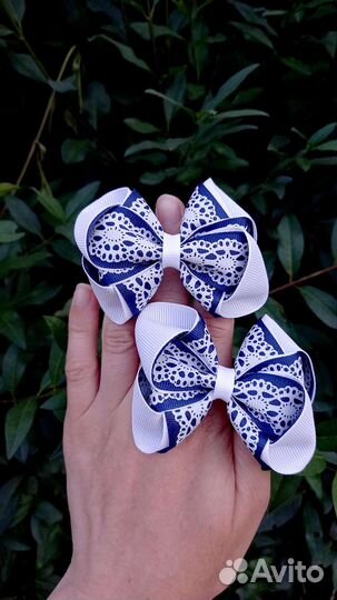 Резинка для волос школьные бантики, школа