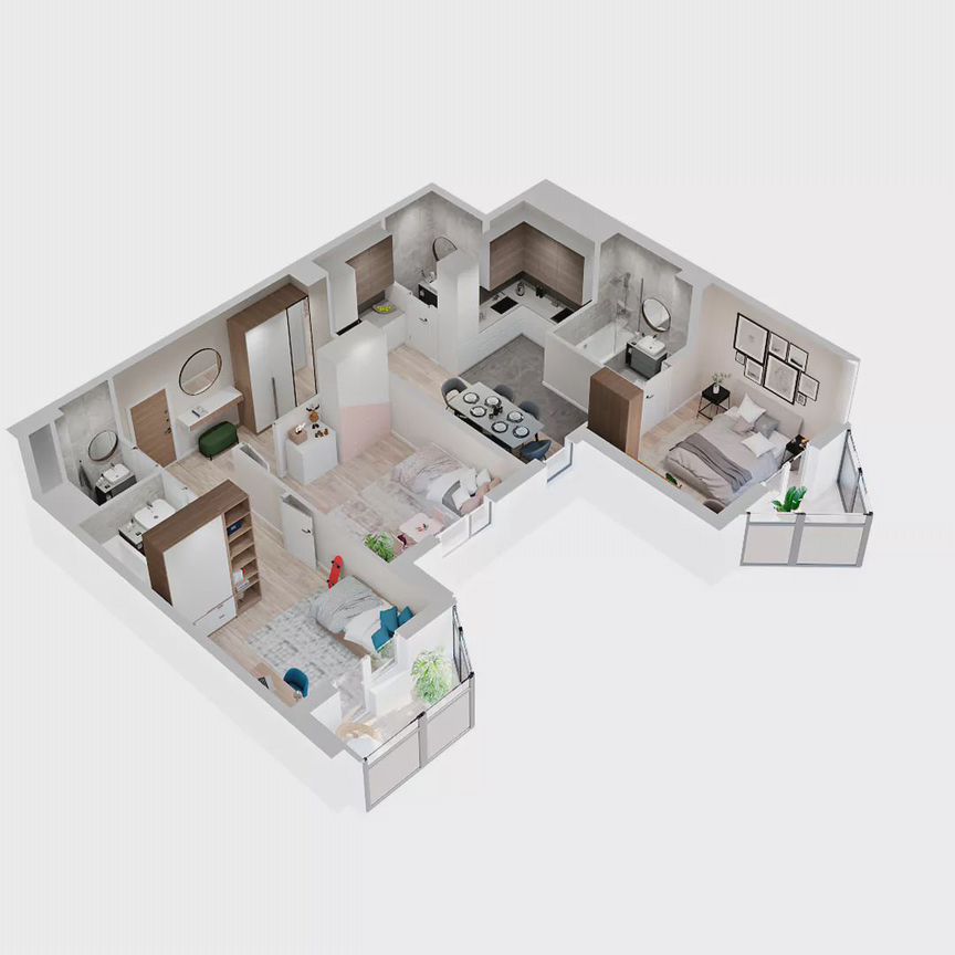3-к. квартира, 70,2 м², 18/19 эт.