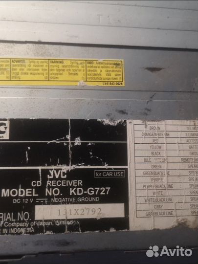 Автомагнитола JVC KD-G727