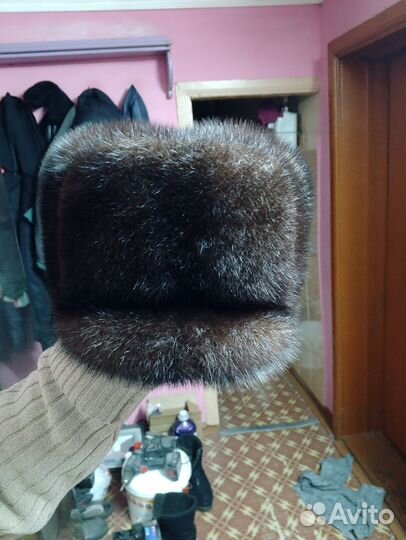 Норковая шапка мужская новая